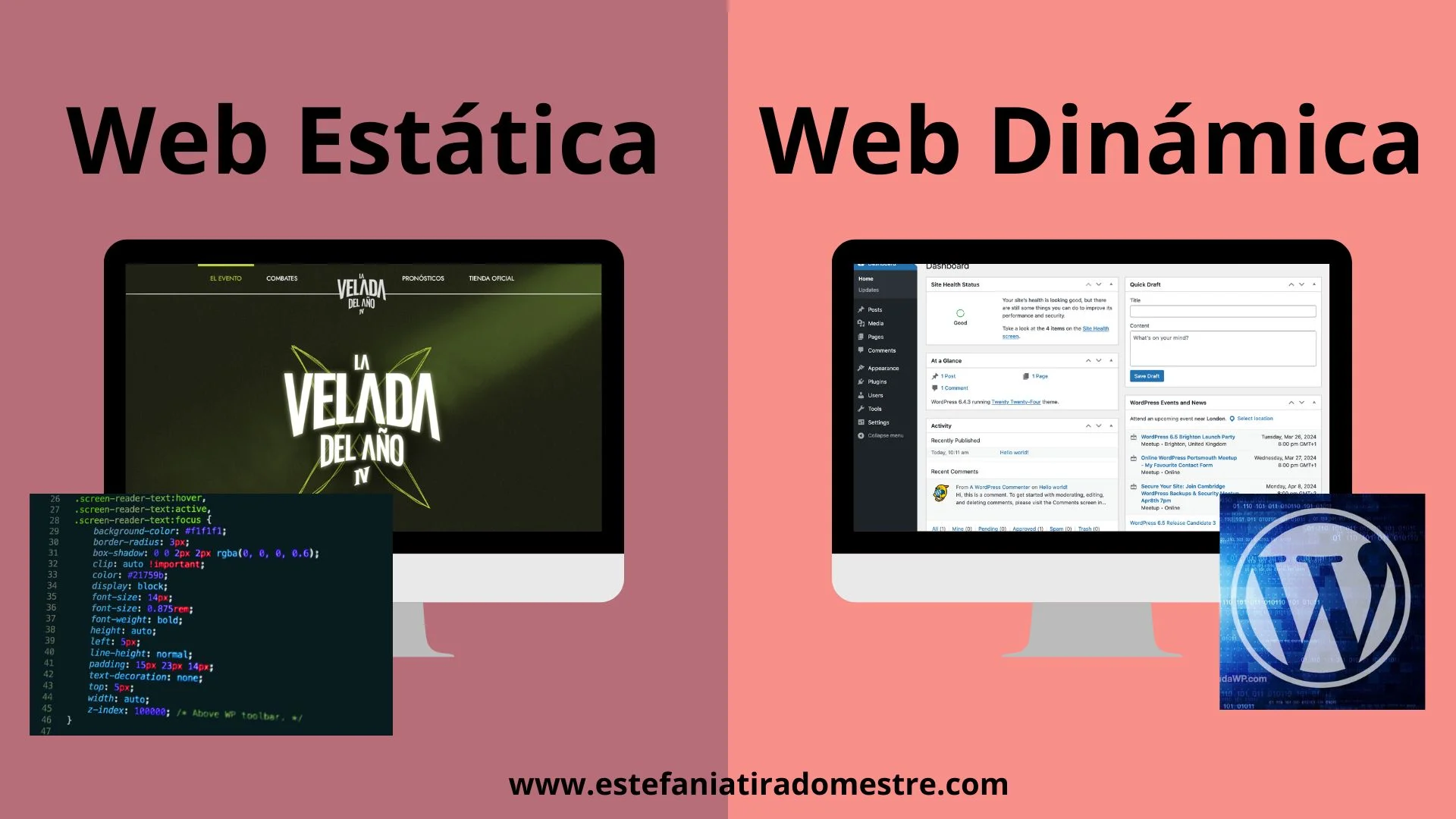 Diferencia entre Página Web Estática y Dinámica www.estefaniatiradomestre.com
