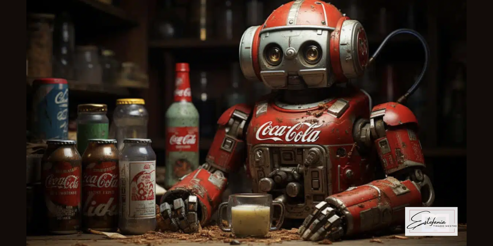 ¿Qué es la IA Generativa? 5 casos reales 3 Imagen de Robot de CocaCola creado por Inteligencia artificial - Qué es la IA Generativa - www.estefaniatiradomestre.com