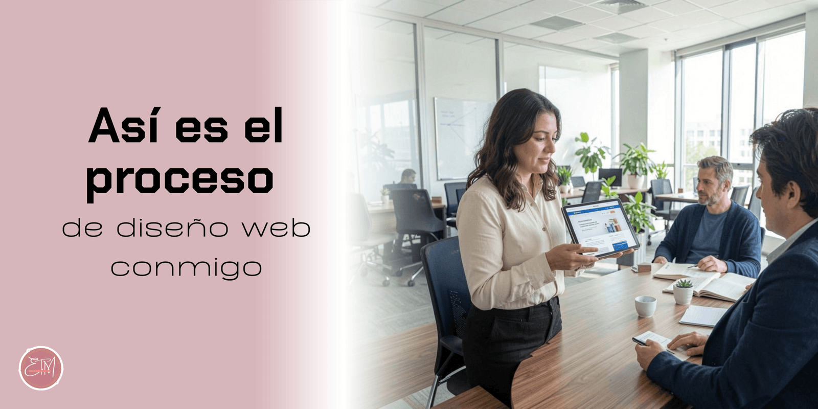 Diseñadora web freelance en una reunión en Valencia