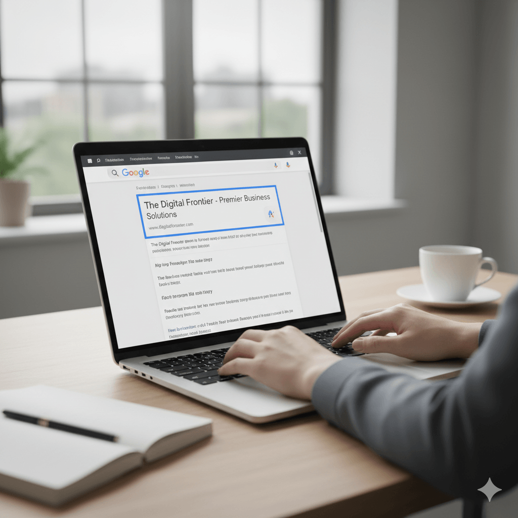 Persona buscando su web en Google. Posicionada por Estefanía Tirado Mestre