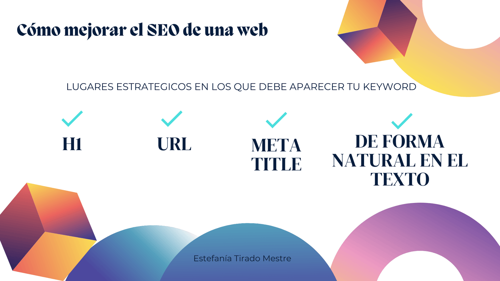 Cómo mejorar el SEO de una web - Lugar de las Keywords