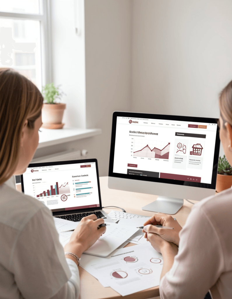 Dos clientas comprobando su SEO - servicios de diseño web y SEO en Valencia