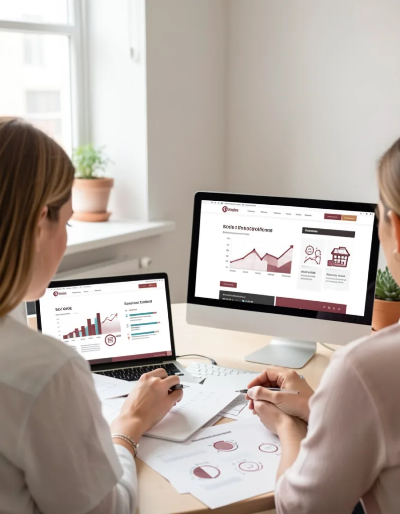 Dos clientas comprobando su SEO - servicios de diseño web y SEO en Valencia