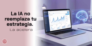 Panel de analítica SEO con inteligencia artificial optimizando una página web para mejorar el posicionamiento en Google -Cómo usar la IA para optimizar tu web y mejorar el posicionamiento SEO