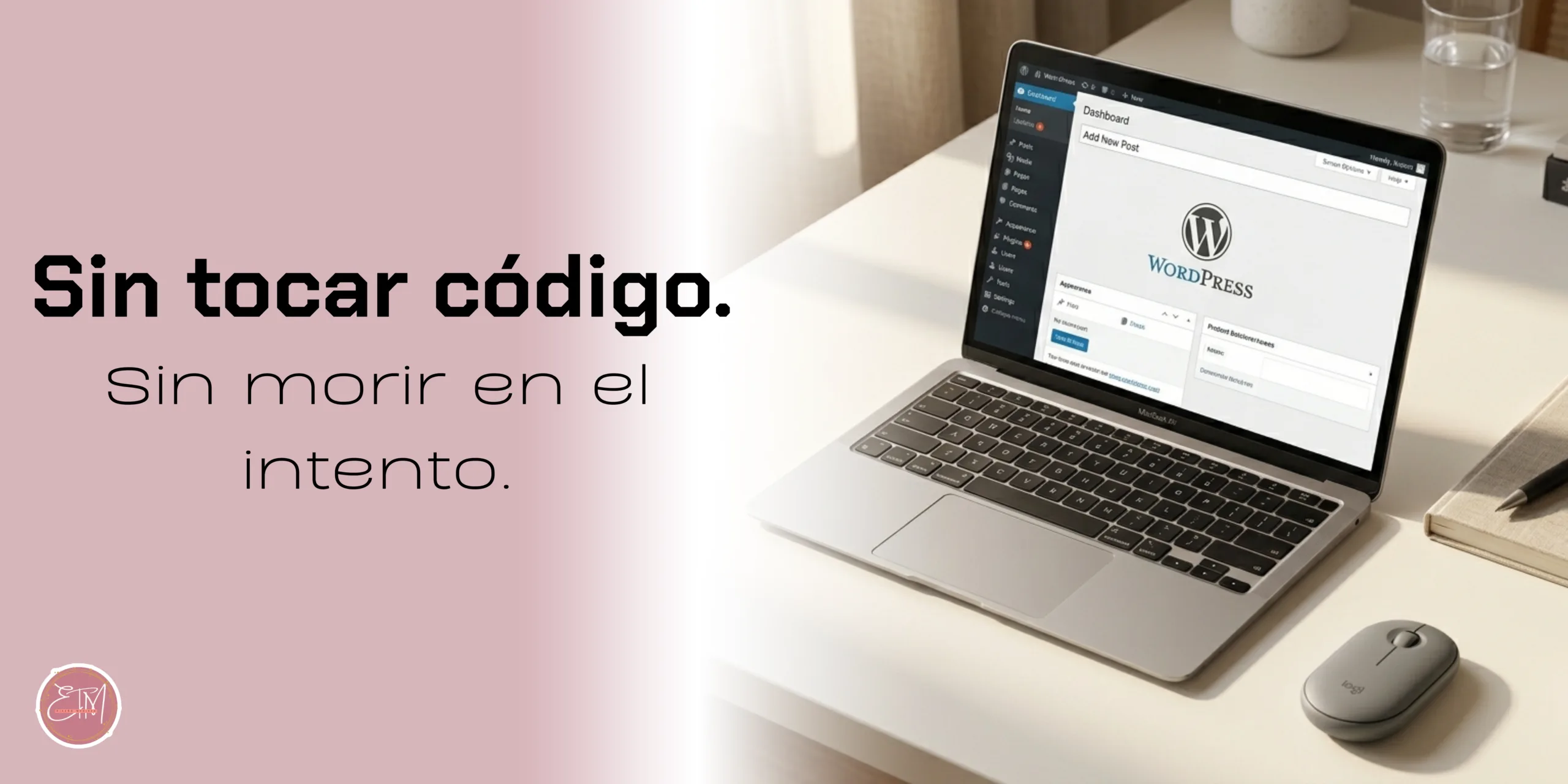 Qué es el JSON-LD: guía práctica con código para negocios locales 4 portátil con WordPress abierto para implementar JSON-LD y datos estructurados